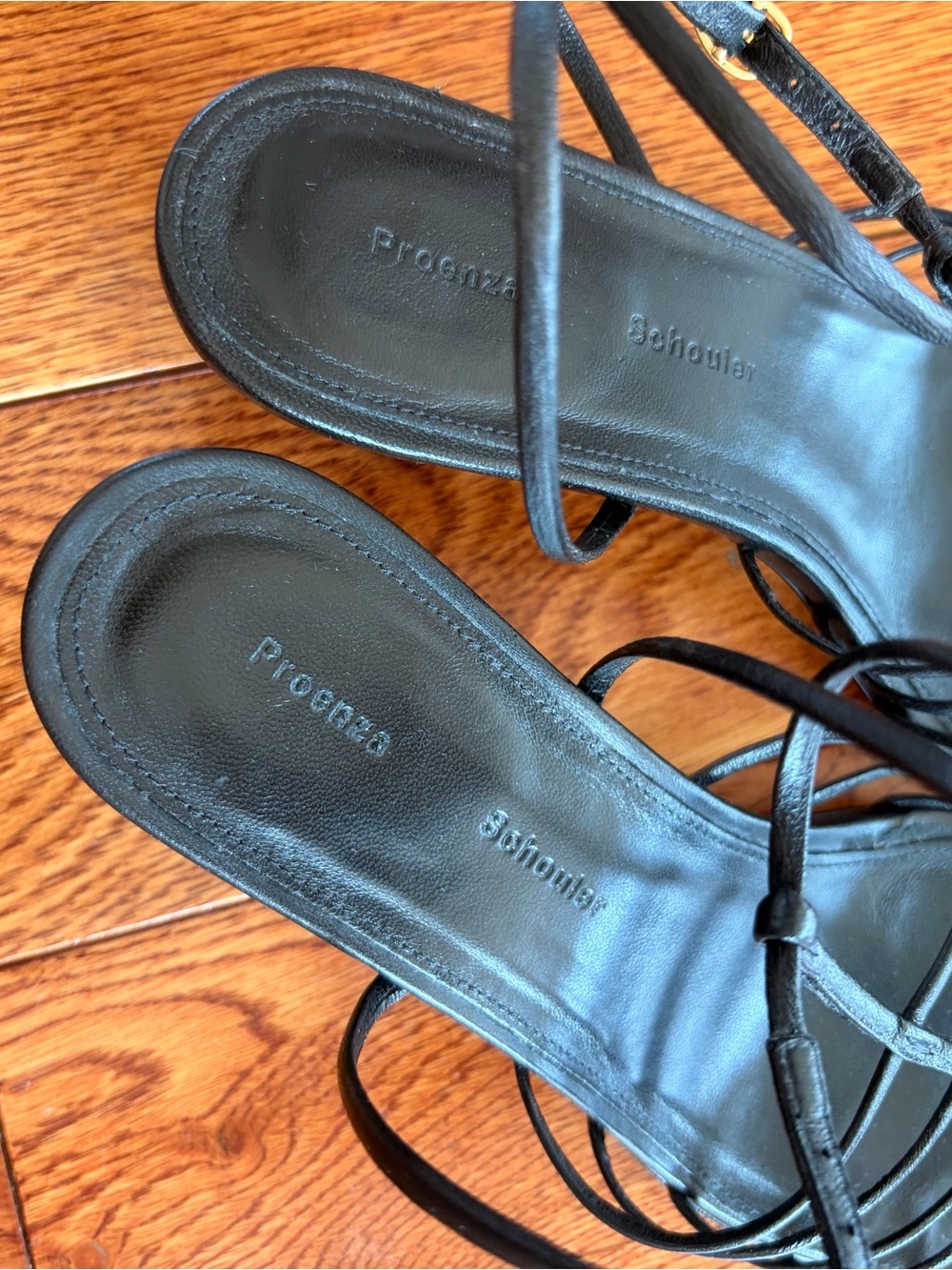 Proenza Schouler Black Cage Leather Sandals - Picture 5 of 12